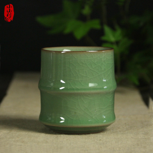 小小利青瓷紫砂创意情侣可爱茶杯