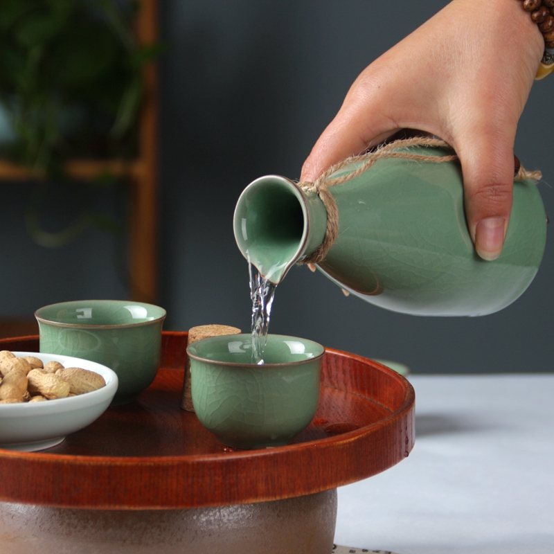 陶瓷老式复古风酒具单杯单壶