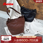 牛皮革时尚 Bata通勤包2025秋季 新款 背提包25A01CX5