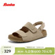 英伦风牛皮舒适百搭凉鞋 商场新款 AUH27BL5 女季 Bata勃肯凉鞋