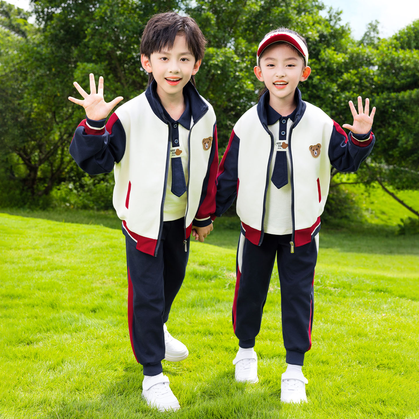 班服小学生校服春秋季套装幼儿园园服儿童棒球服运动新款三件套