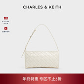 CHARLES&KEITH编织包CK2 折扣推荐 20271571格纹单肩腋下小方包