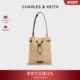 CHARLES&KEITH秋冬女包CK2 10782580度假编织抽绳子母单肩斜挎包