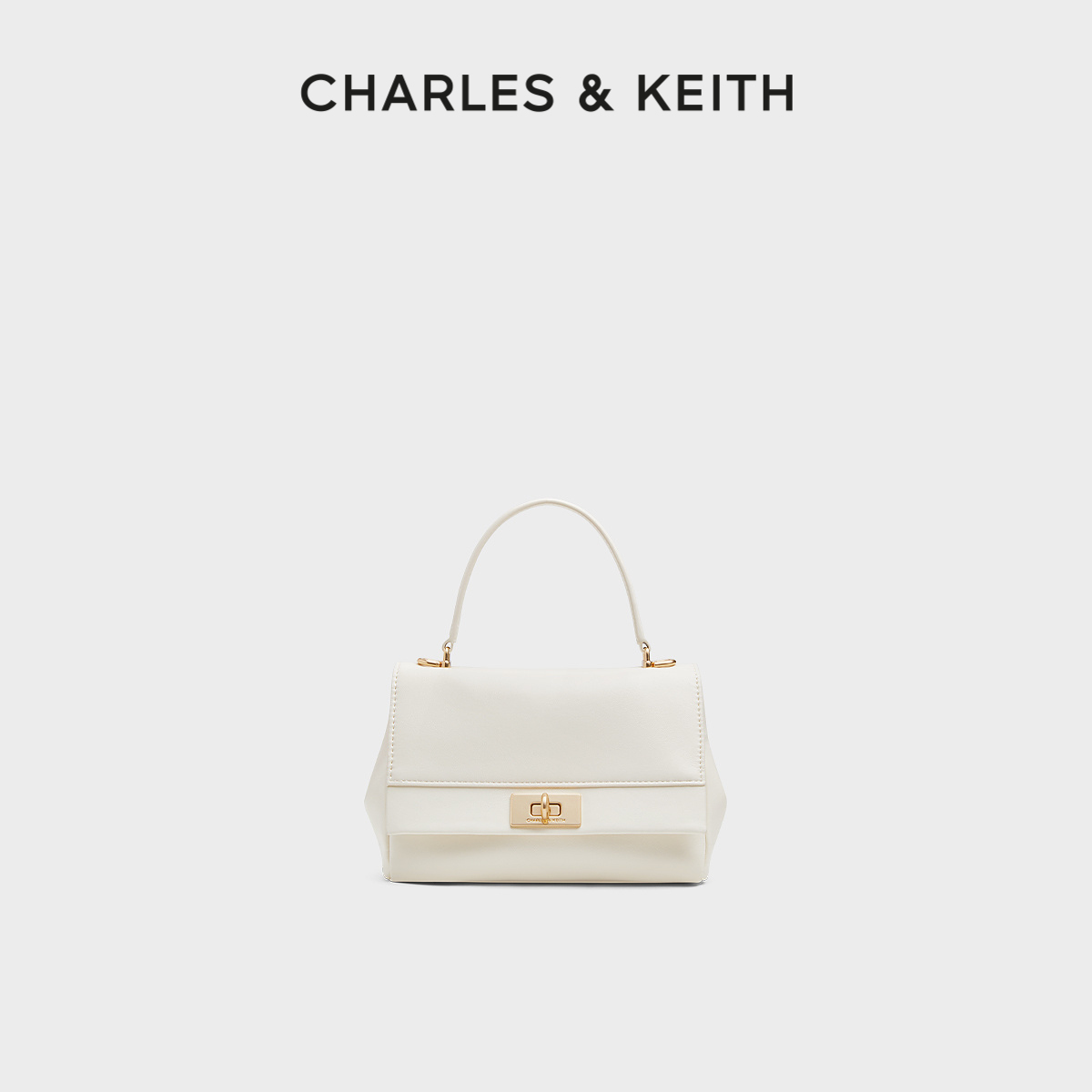 CHARLES&KEITH柔软锁扣邮差包女