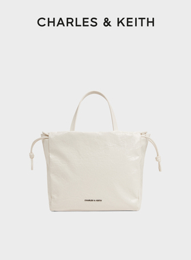 CHARLES&KEITH秋冬女包CK2-30151421柔软抽绳手提单肩托特包女