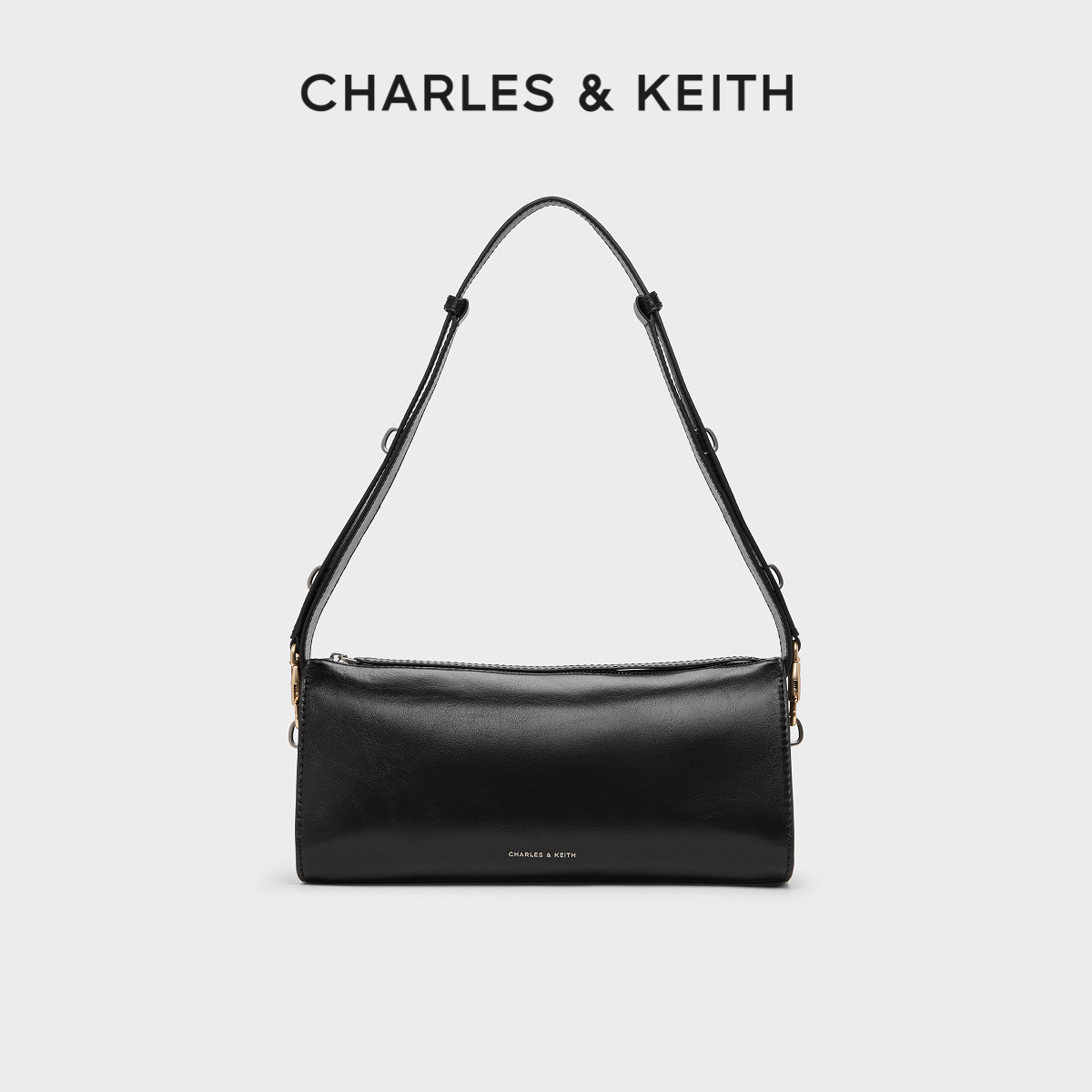 CHARLES&KEITH26夏季新品CK2-20271743简约单肩腋下包枕头包hobo