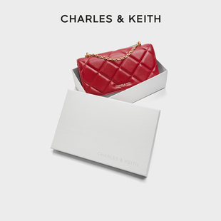 CHARLES&KEITH情人节系列CK6 C春夏女包菱格链条斜挎包 10680924
