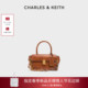 CHARLES&KEITH26春新品 CK2 30671895学院风链条手提邮差包斜挎包