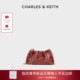 CHARLES&KEITH26春新品 CK2 80151612包挂油蜡皮单肩斜挎包云朵包