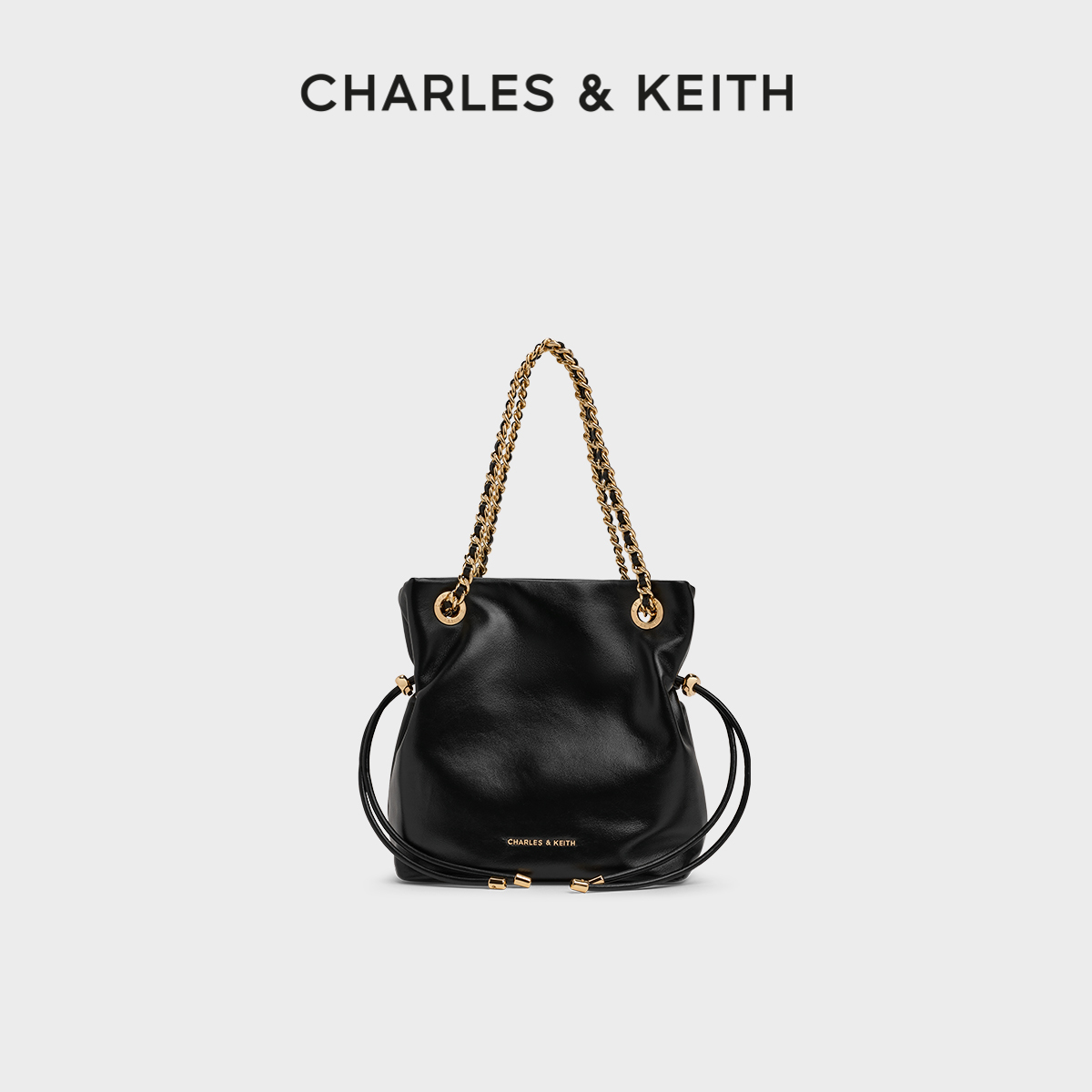 CHARLESKEITH简约抽绳链条托特包