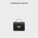 CHARLES&KEITH春夏女包CK2 菱格链条手提斜挎小方包 50701608经典