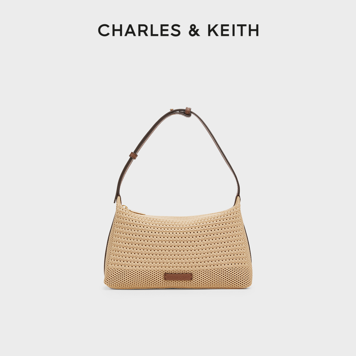 CHARLESKEITH度假编织斜挎腋下包