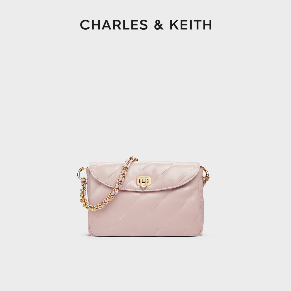 CHARLESKEITH通勤绗缝翻盖腋下包
