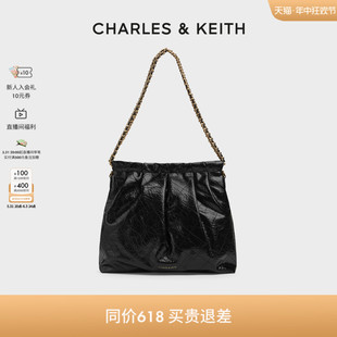 40671449链条单肩托特流浪包女 CHARLES&KEITH大号CK2 618同价