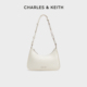 CHARLES&KEITH春夏穿搭CK2 20271604可露丽通勤简约腋下包hobo包