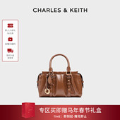 CHARLES&KEITH25冬CK2 新年礼物 30671820褶皱包挂手提波士顿包