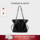 CHARLES&KEITH秋冬CK2 新年礼物 20782654大容量抽绳流浪托特包