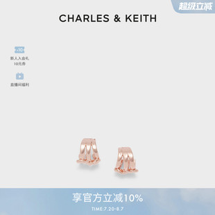 42120294女士配饰多层金属耳环 CHARLES&KEITH圈定系列CK5