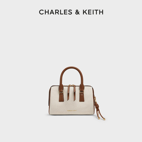 CHARLES&KEITH绳结拉链波士顿包