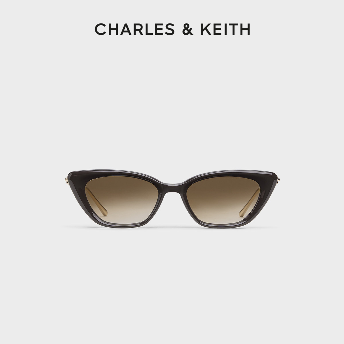CHARLESKEITH复古猫眼防晒墨镜图片