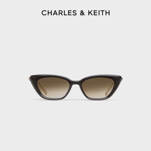 CHARLESKEITH复古猫眼防晒墨镜