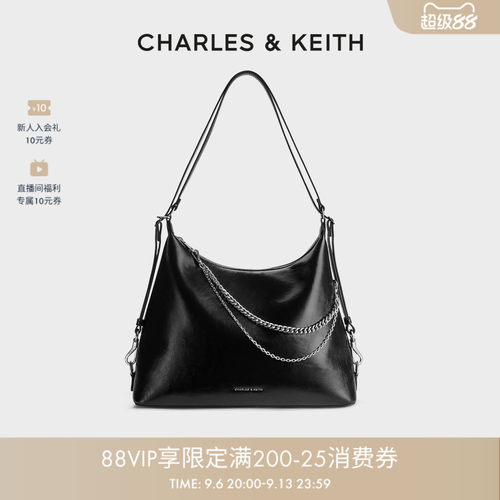 CHARLES&KEITH大容量链条hobo包