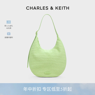 女包CK2 CHARLES&KEITH夏季 40151490泡泡紗大容量腋下包云朵包女