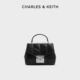 CK2 CHARLES&KEITH24春季 金属扣手提斜挎信封包 50782311时尚 新品