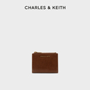 10680907短款 CHARLES&KEITH简约卡包CK6 拉链零钱包秋 包店专享