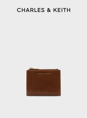 [包店专享]CHARLES&KEITH简约卡包CK6-10680907短款拉链零钱包秋