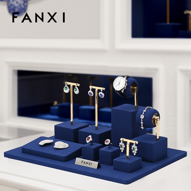 凡西FANXI轻奢珠宝展示道具高档陈列戒指手表耳环柜台首饰展示架