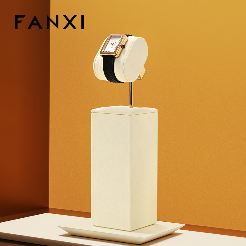 凡西FANXI手表展示架手表专柜超纤腕表陈列架手表展示收纳套装