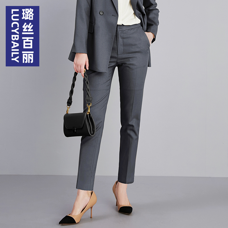 高腰长裤职业春季新款直筒裤百搭
