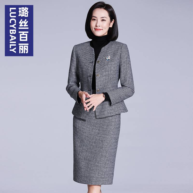 西装套装气质高端正装职业套裙女