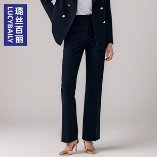 璐丝百丽微喇裤西装裤女面试职业正装通勤西裤休闲长裤显瘦九分裤