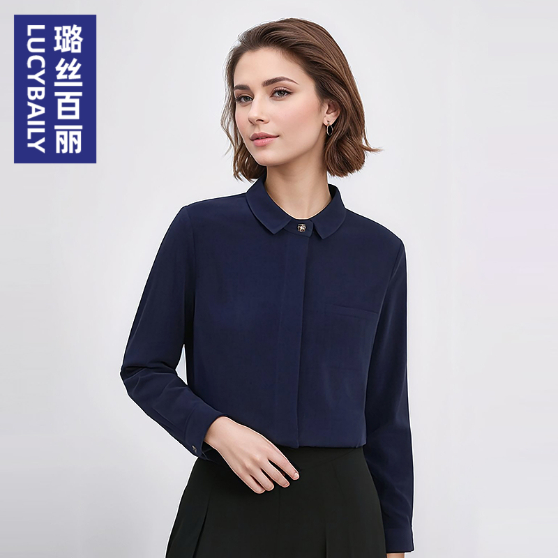 长袖衬衫女2025新款职业装工作服OL面试正装衬衣气质通勤显瘦上衣