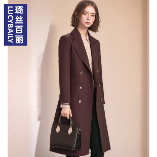 大风衣气质宽松 休闲女士通勤翻领风衣秋冬大衣OL时尚 2026新款 长款