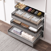 衣柜拉篮抽屉式 架储物篮分层改造抽屉收纳拉篮 衣帽间多功能推拉裤