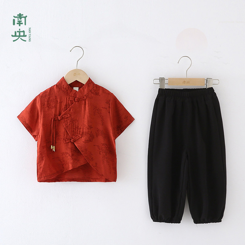 宝宝周岁服国风汉服男童古装短袖图片