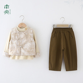 男孩古装 国风男童汉服套装 春秋季 儿童唐装 马甲宝宝周岁礼服 新中式