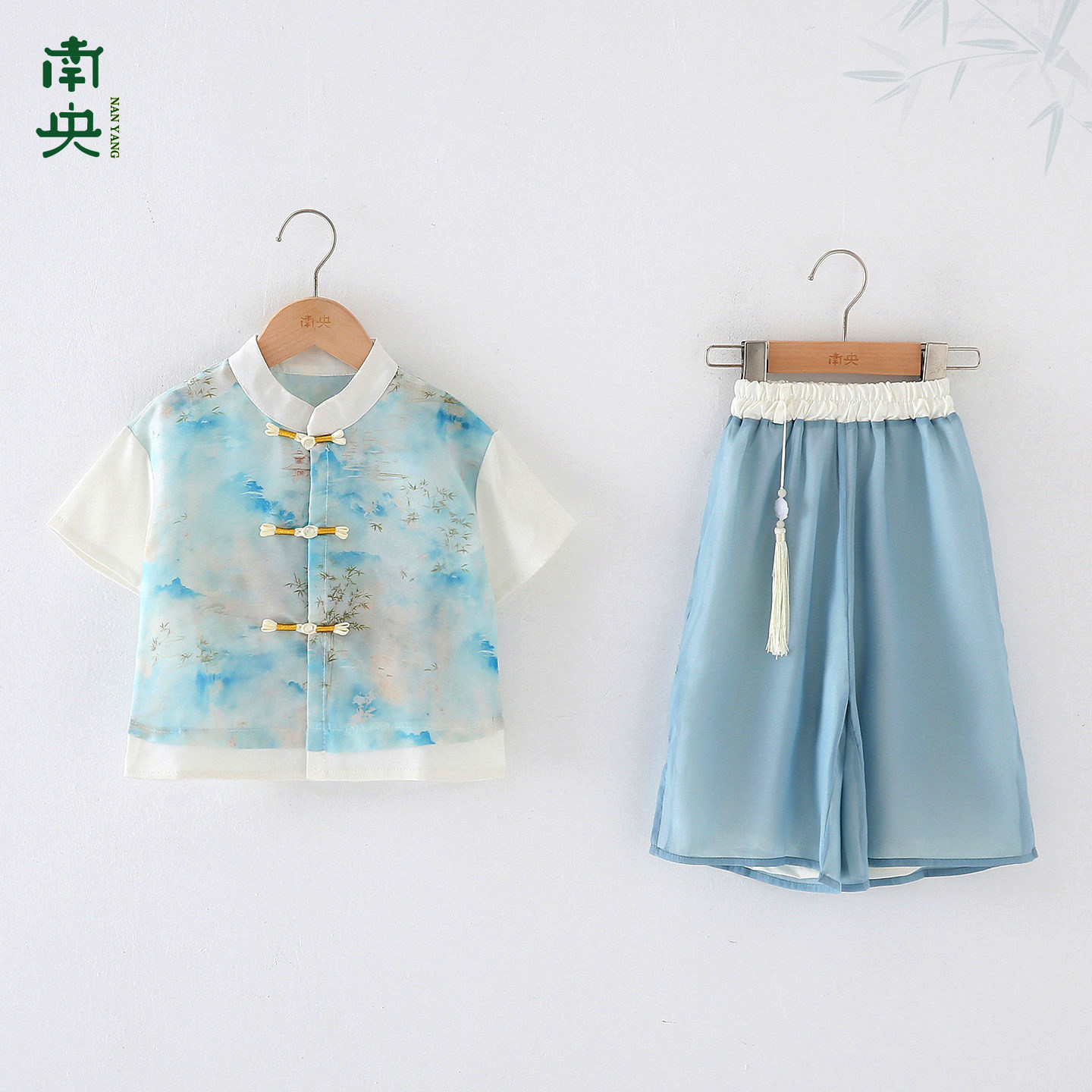 日常可穿汉服男童新中式套装夏季图片
