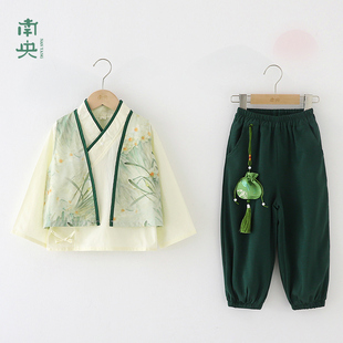 新中式男童汉服套装春秋季小男孩唐装日常宝宝国风儿童古装演出服