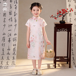 日常可穿旗袍女童汉服儿童夏季新中式连衣裙小女孩超仙公主小裙子