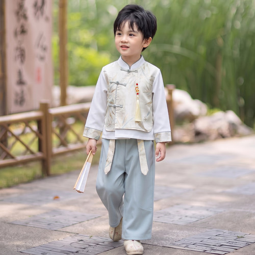 男童新中式套装中秋节儿童服装
