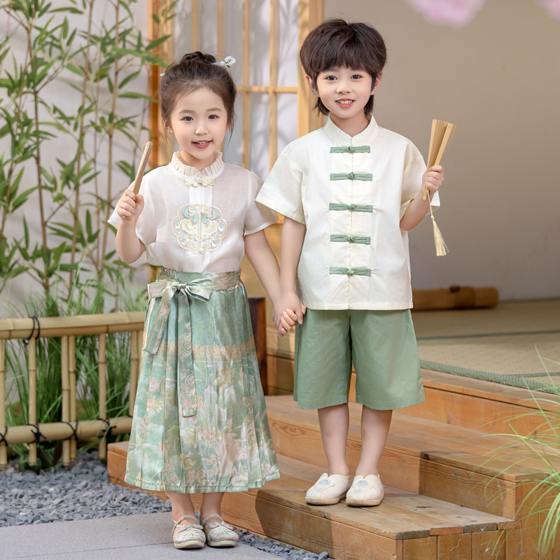 新中式男童汉服夏季儿童唐装古风