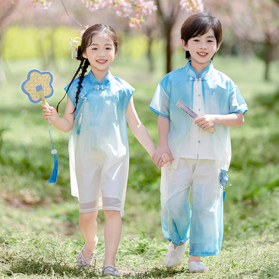 汉服男童古装夏季薄款儿童唐装