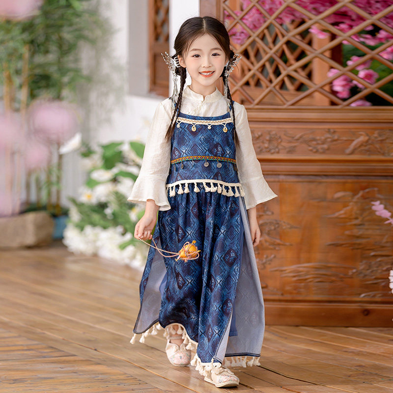 汉服女童春装2026新款国风新中式图片