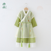 古装 中式 夏季 男孩明宋长袍儿童唐装 演出服中国风 汉服男童春秋薄款