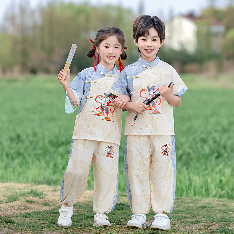 哪吒服装六一表演服汉服男童女童图片