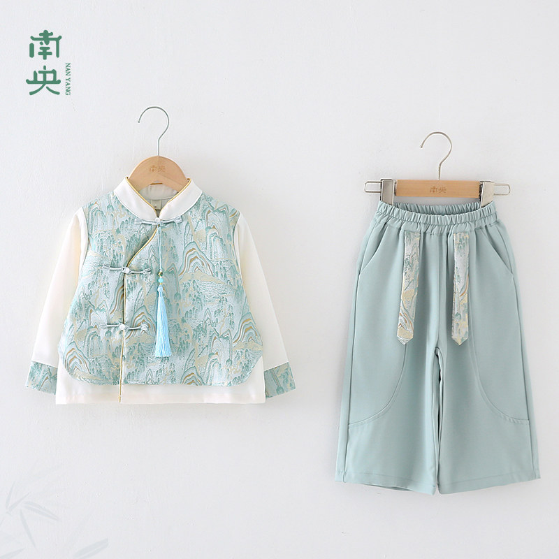 新中式小少爷服儿童汉服男童套装春秋季小童唐装高端古装日常可穿